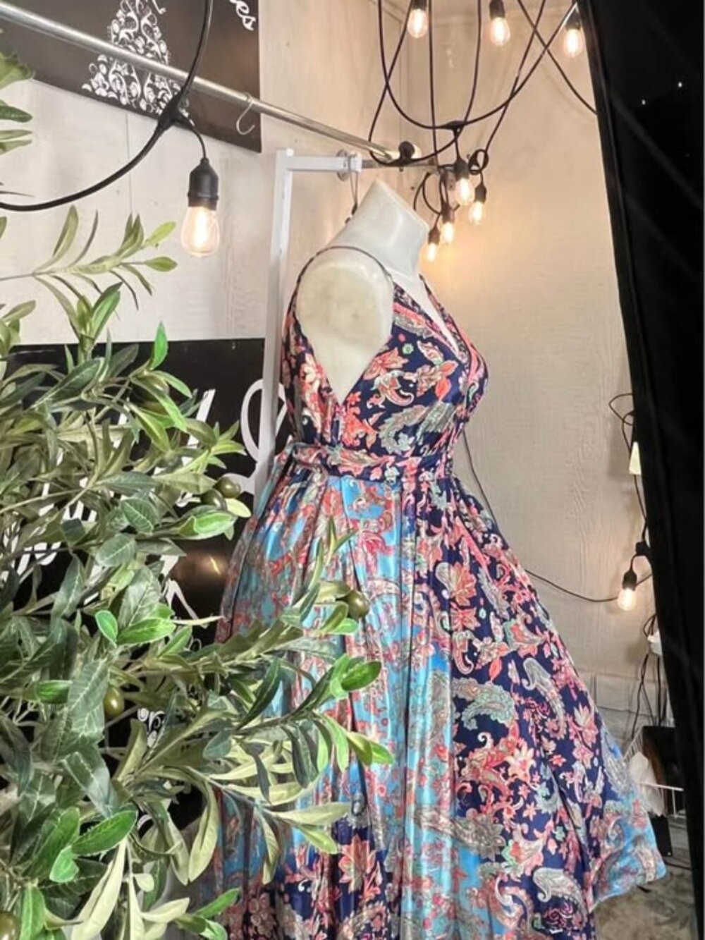Gorgeous Boho Paisley Maxi Dress – Adjustable straps and Belt Summer Vacation